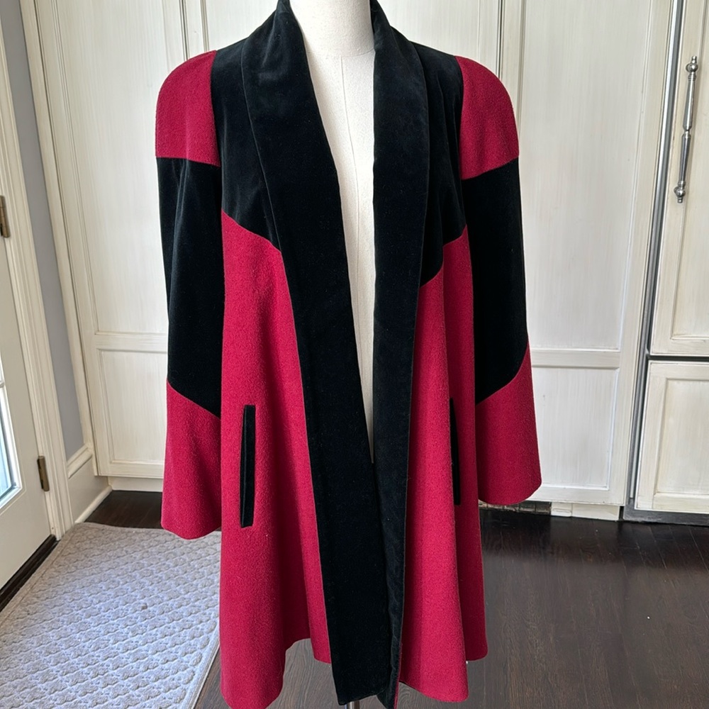 Vintage Donnybrook wool velvet swing coat